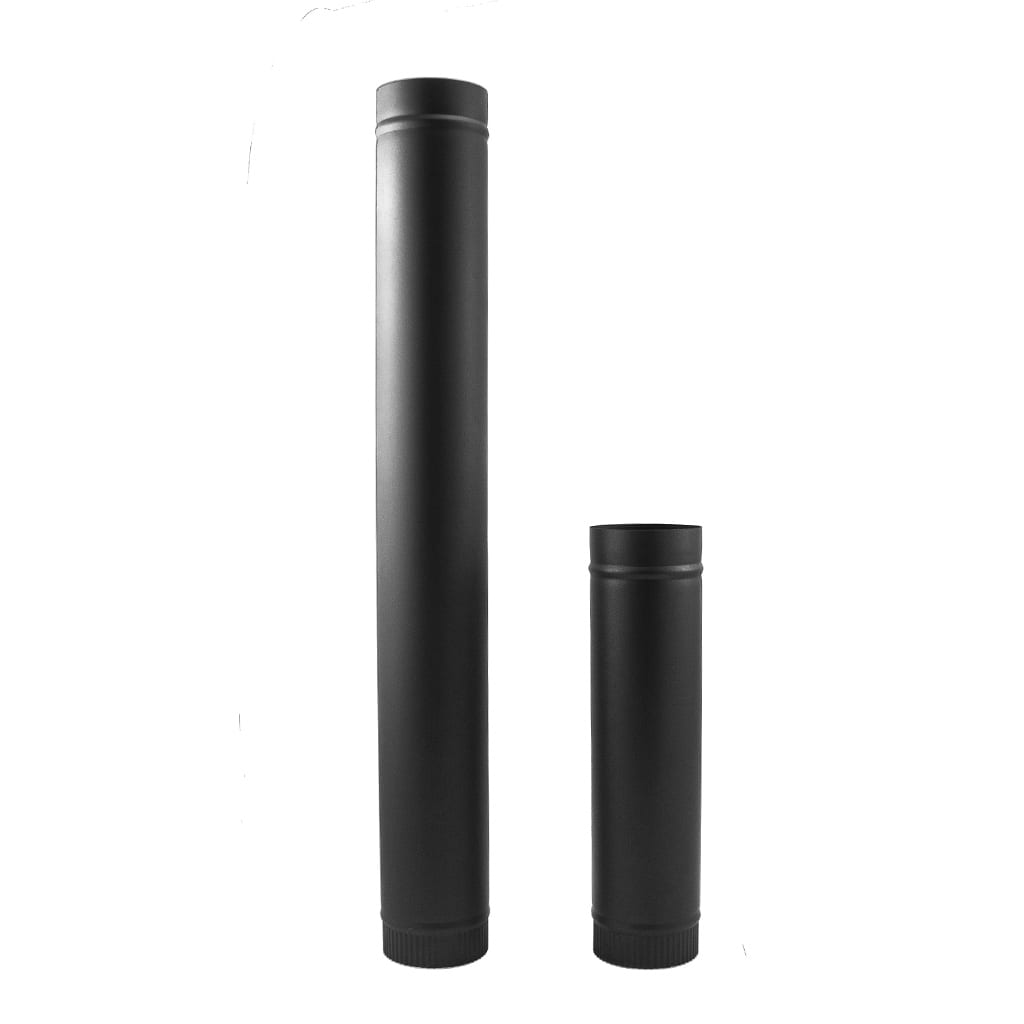 5 Black Single-Wall Stove Pipe